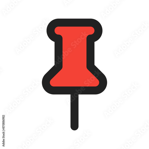 pin line color icon