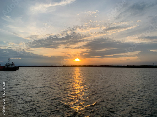 sunset over the sea