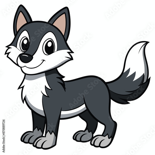 wolf black and white