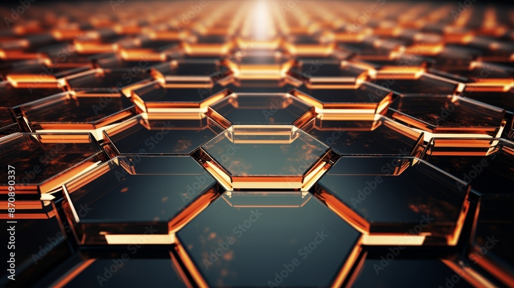 Obraz premium Graphite honeycomb pattern ideal for contemporary backgrounds and modern design projects