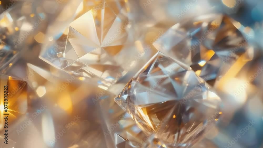 A close-up shot of several sparkling diamonds with intricate facets, glowing under bright lights. The image captures the brilliance and clarity of the gems, creating a mesmerizing effect. A close-up shot of several sparkling diamonds with intricate facets, glowing under bright lights. The image captures the brilliance and clarity of the gems, creating a mesmerizing effect.