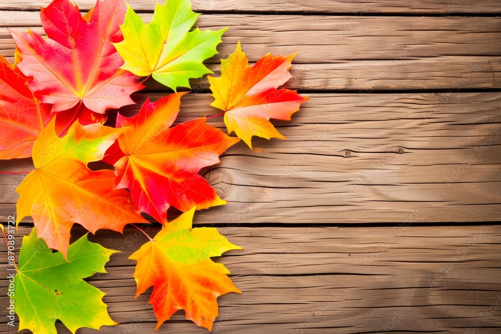 Obraz premium autumn wood table background