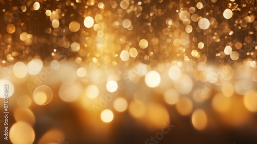 shiny golden abstract background bokeh birthday gift