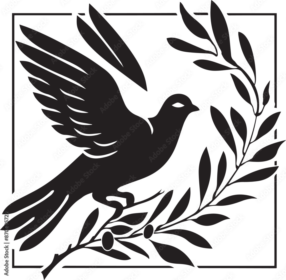 Obraz premium Bird vector silhouette illustration eps