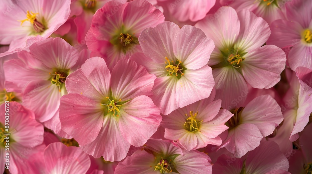 Pink wild primrose flowers in full bloom photographed up close Pink wild primrose flowers in full bloom photographed up close