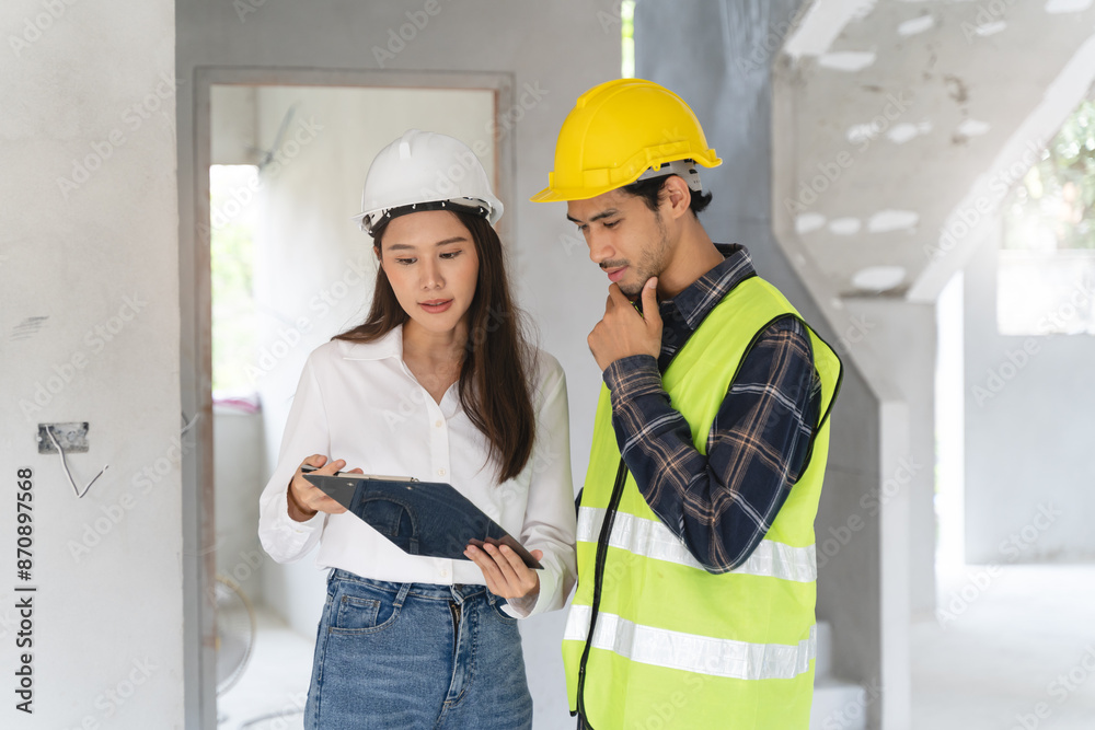 Client and Contractor discussing plan to renovation house