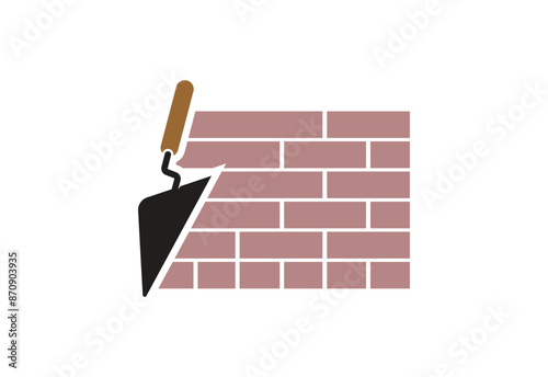 Concrete logo with masculine style design, Vector illustration