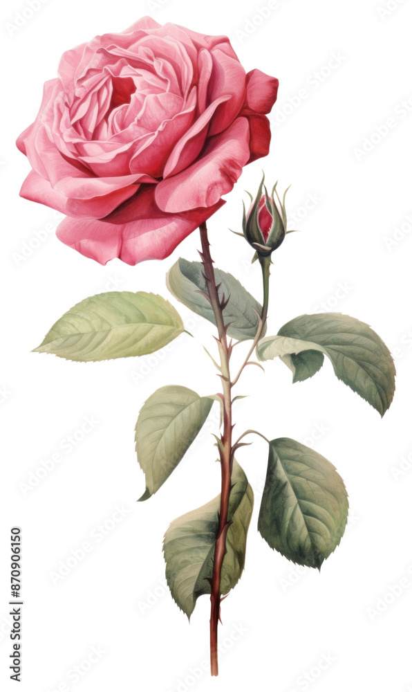 Fototapeta premium PNG Rose flower plant inflorescence.