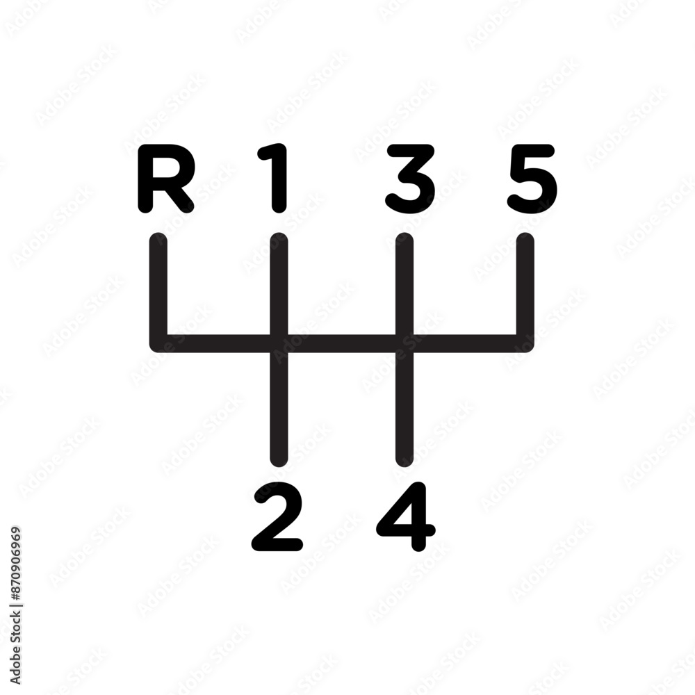 car manual shift lever icon Black line art vector car manual shift lever icon Black line art vector