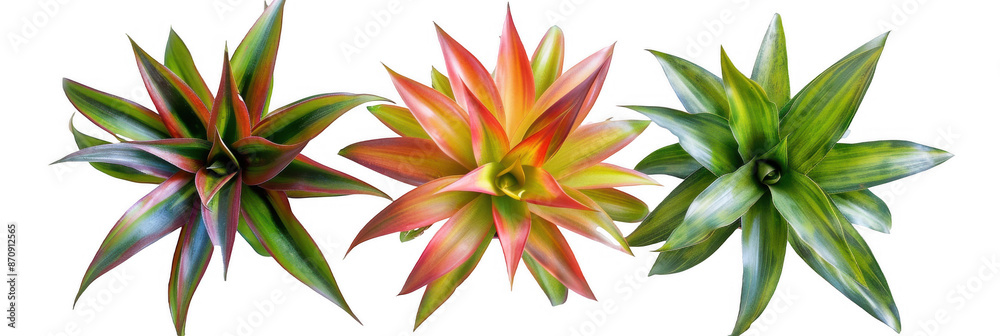 Fototapeta premium Top View of Bromeliad Plants