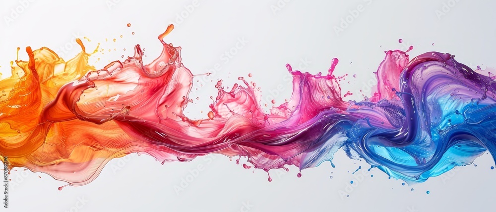 water streams in shades of blue, yellow, pink, and orange water streams in shades of blue, yellow, pink, and orange