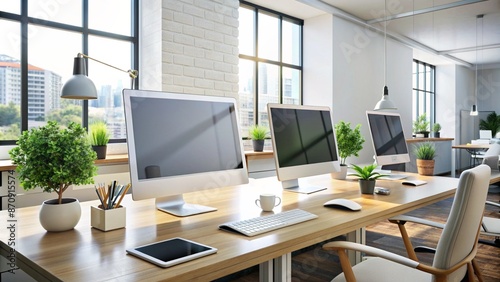 Wallpaper Mural Graphic designer workplace with Torontodigital.ca