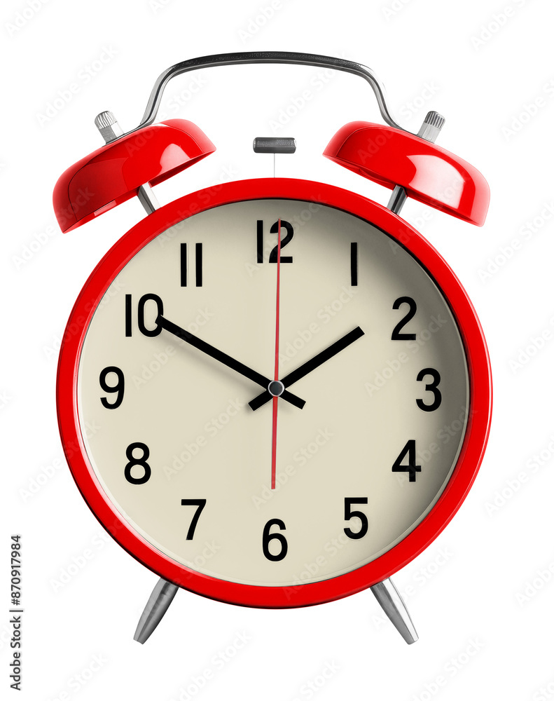 PNG red alarm clock, transparent background PNG red alarm clock, transparent background
