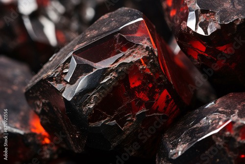 Close up of rare Painite borate mineral photo