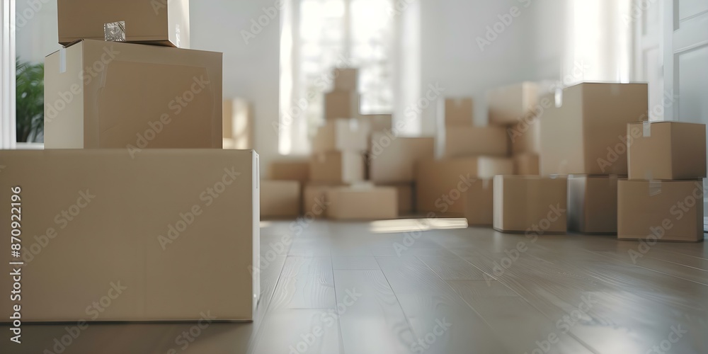 Moving Day Mayhem Chaos in the Living Room. Concept Moving Day, Chaos, Living Room, Packing, Organizing Moving Day Mayhem Chaos in the Living Room. Concept Moving Day, Chaos, Living Room, Packing, Organizing