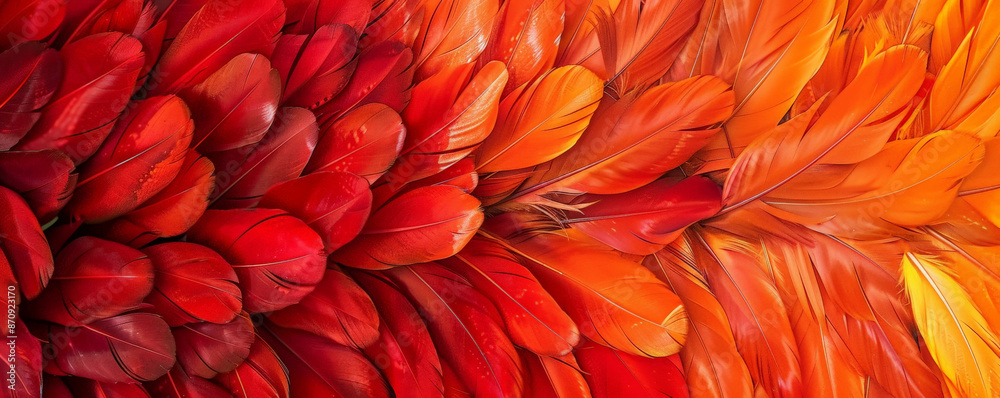A background of vibrant red and orange feathers arranged in a radial pattern. The bold colors and soft textures create a warm and dynamic composition. A background of vibrant red and orange feathers arranged in a radial pattern. The bold colors and soft textures create a warm and dynamic composition.