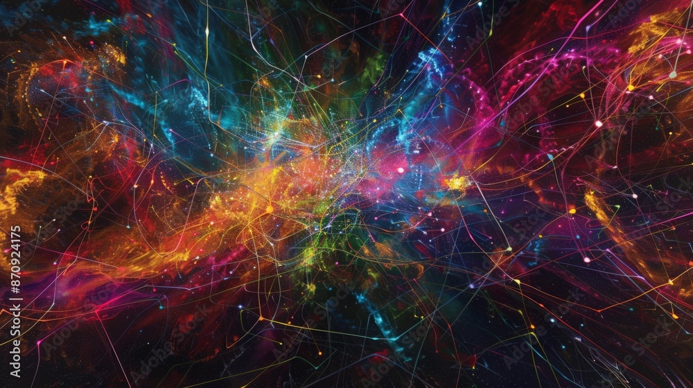 Cosmic Dance of Vibrant Light Trails Cosmic Dance of Vibrant Light Trails