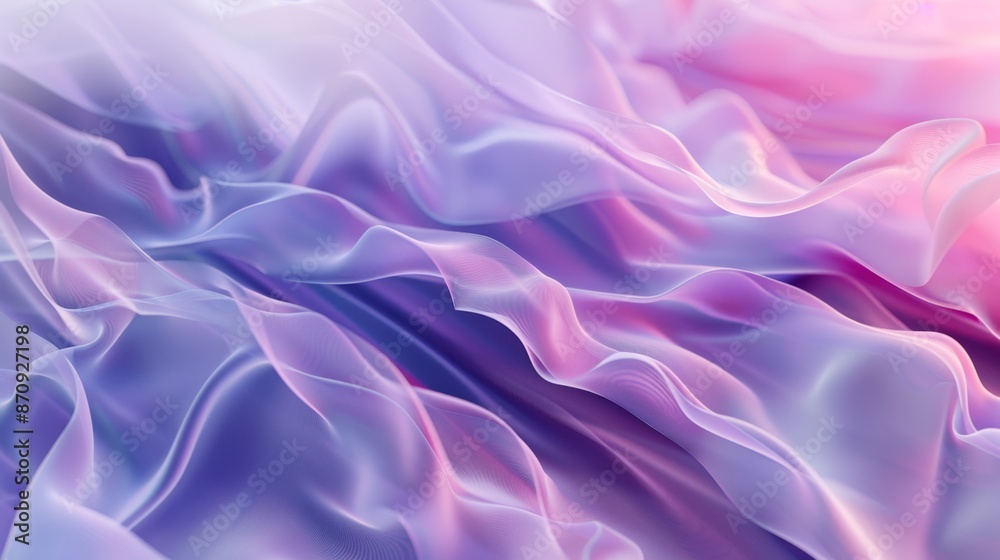 Obraz premium Abstract Wavy Fabric Texture in Pastel Colors