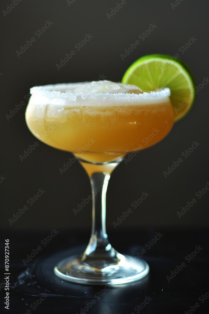 Refreshing Margarita Cocktail with Lime on Bar Counter. Beer Margarita Refreshing Margarita Cocktail with Lime on Bar Counter. Beer Margarita