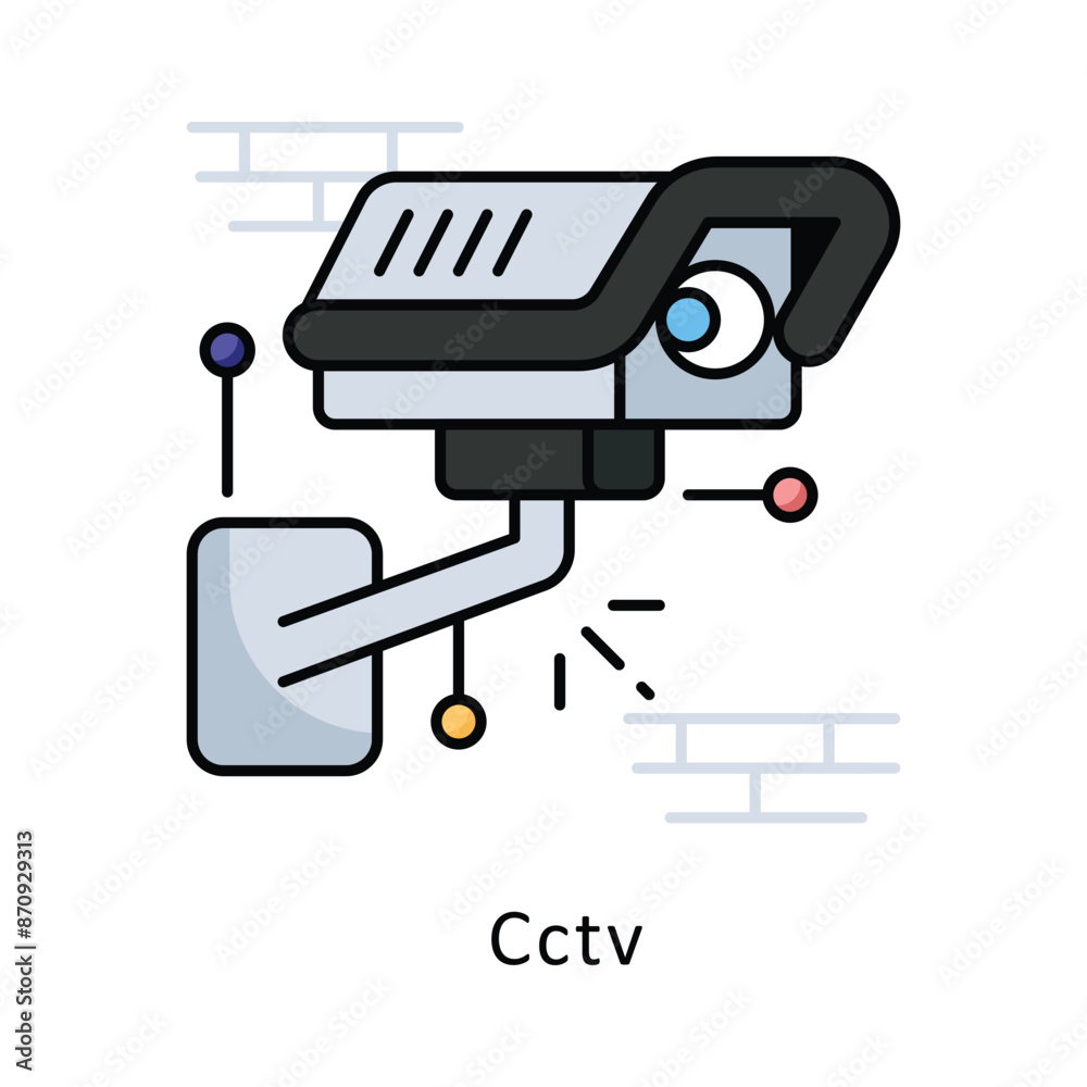 Cctv vector Filled outline Design illustration. Symbol on White background EPS 10 File Cctv vector Filled outline Design illustration. Symbol on White background EPS 10 File