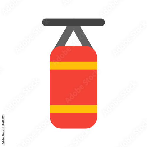 punching bag flat icon