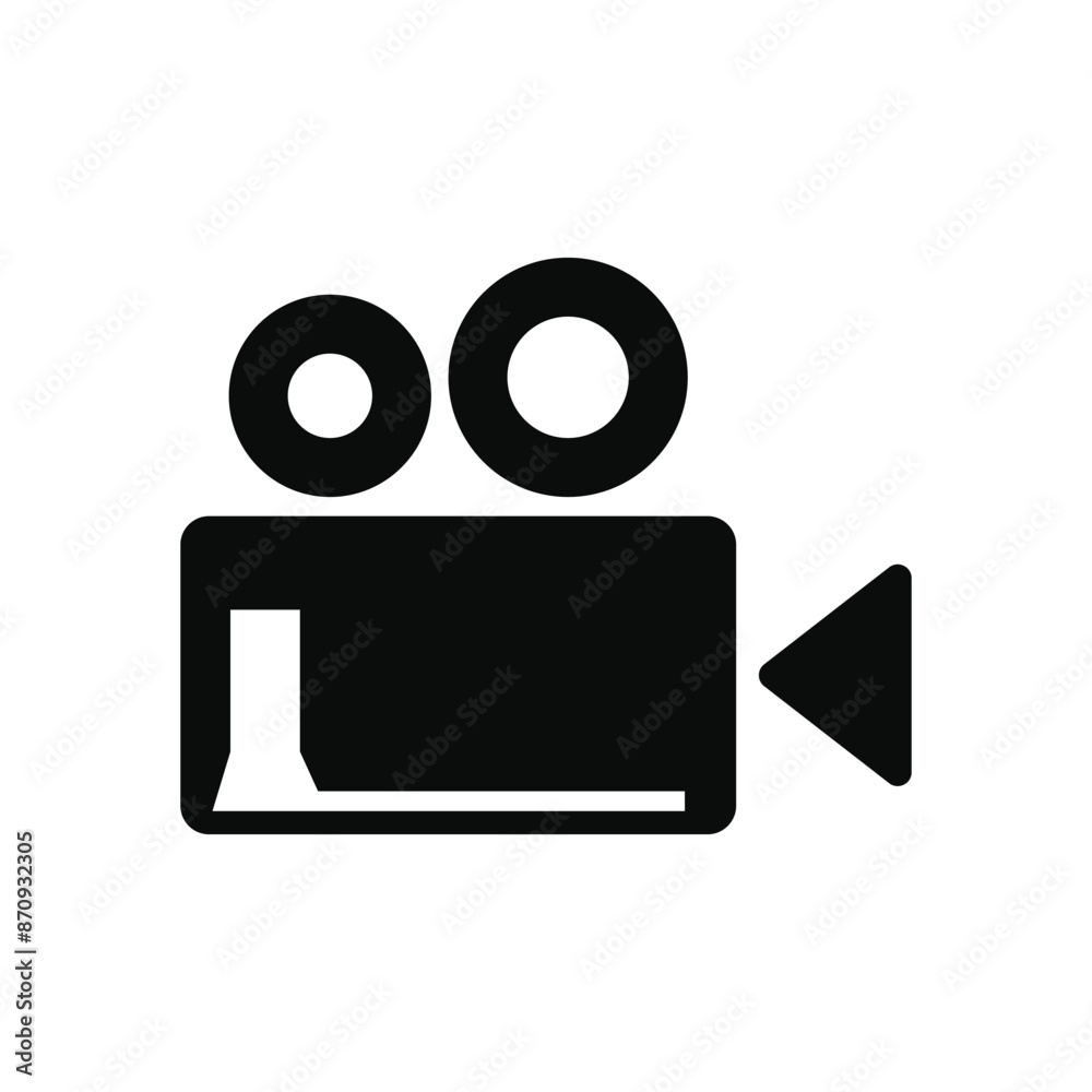 video camera icon on white background video camera icon on white background