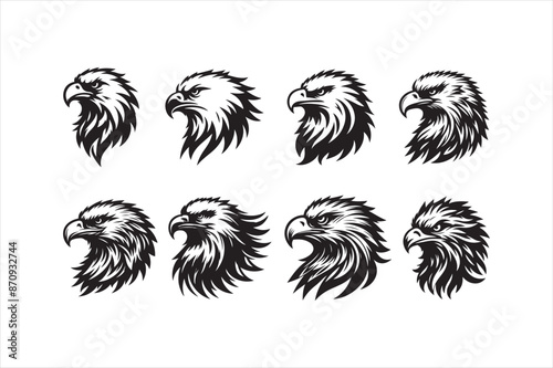 Eagle head Silhouette vector Illustration  photo