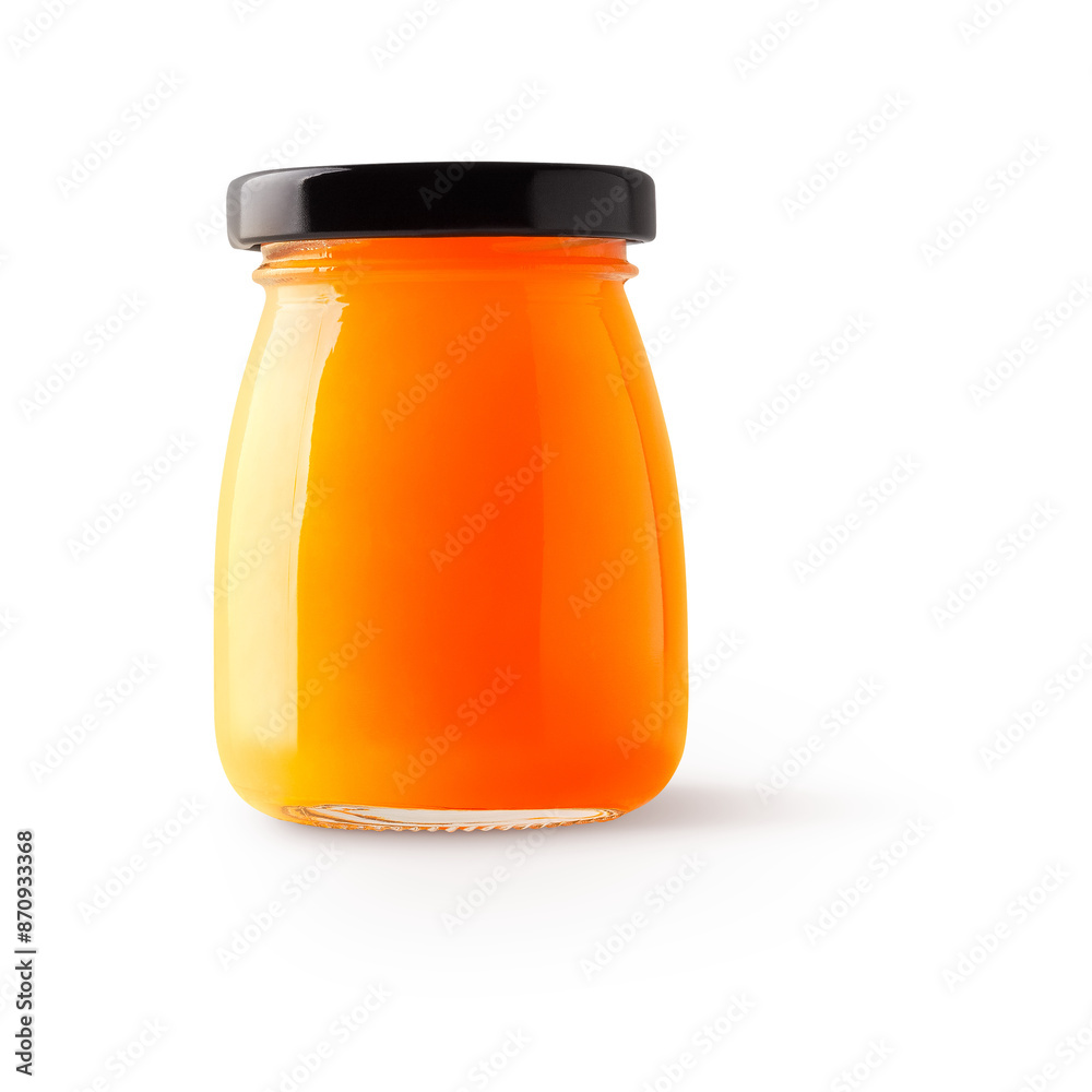 orange juice in a glass bottle with lid with shadow isolated on transparent background orange juice in a glass bottle with lid with shadow isolated on transparent background