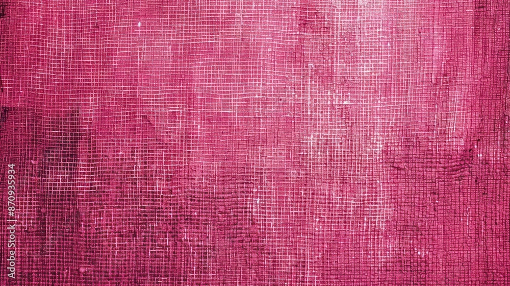 Fototapeta premium Raspberry Delight abstract vintage fabric background for design. Fabric cloth canvas texture. Rough, grain. Matte