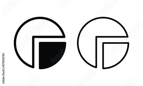percentage or Fraction icon vector illustration