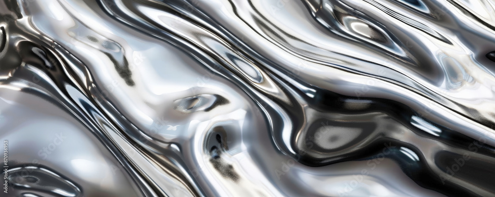 A close-up of liquid platinum, with its bright, silvery surface creating smooth, flowing patterns. The reflective sheen and dynamic movement give a sophisticated and elegant look. A close-up of liquid platinum, with its bright, silvery surface creating smooth, flowing patterns. The reflective sheen and dynamic movement give a sophisticated and elegant look.