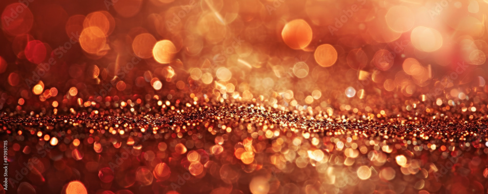 A close-up of red and gold glitter with selective focus, capturing the vibrant, reflective particles against a softly blurred, warm background, creating a festive and luxurious feel. A close-up of red and gold glitter with selective focus, capturing the vibrant, reflective particles against a softly blurred, warm background, creating a festive and luxurious feel.