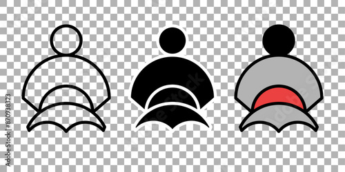 Circus People Icon, Horse back side people, Japanese People, Karate Icon sets. can be use logo. Vector illustration concept