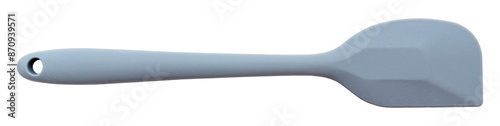 Schilderij op canvas Grey rubber silicone spatula on a white background. Kitchenware