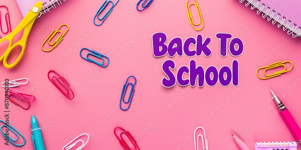 beautiful background with welcome back to school in elegant fonts on solid color background. as concept of Back To school beautiful background with welcome back to school in elegant fonts on solid color background. as concept of Back To school