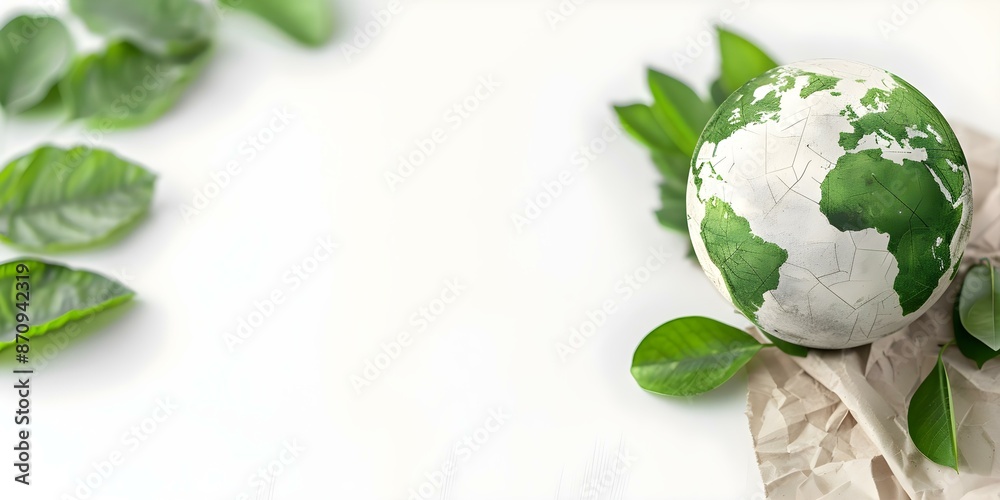 Earth Day and World Environment Day on a white background. Concept Earth Day, World Environment Day, White Background Earth Day and World Environment Day on a white background. Concept Earth Day, World Environment Day, White Background