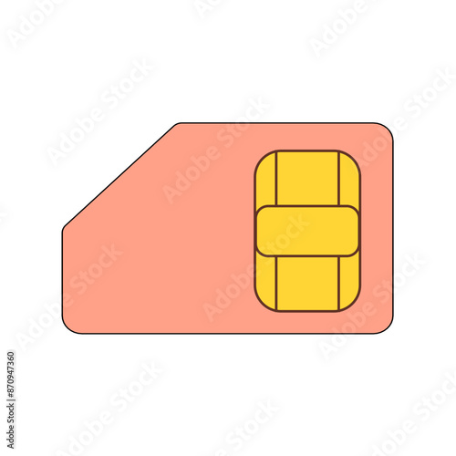 Phone sim card vector photo