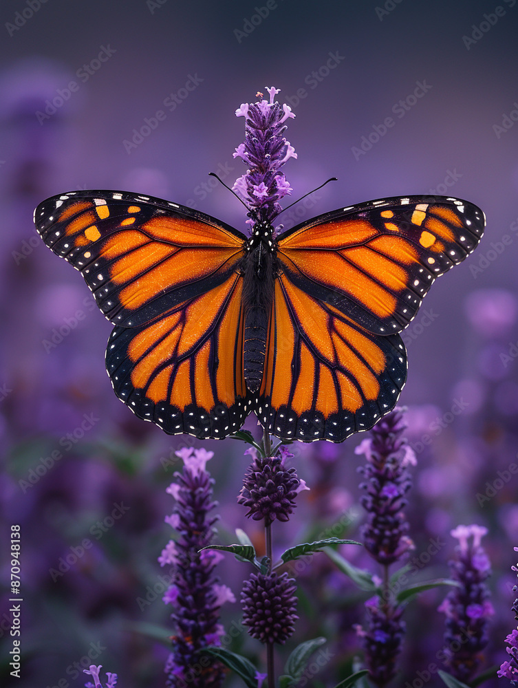 Obraz premium A beautiful butterfly sitting on a flower