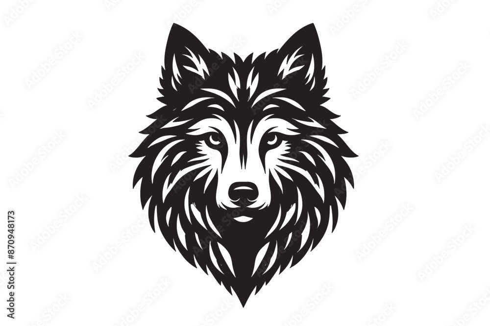 Fototapeta premium Wolf silhouette set vector design big pack of illustration and icon