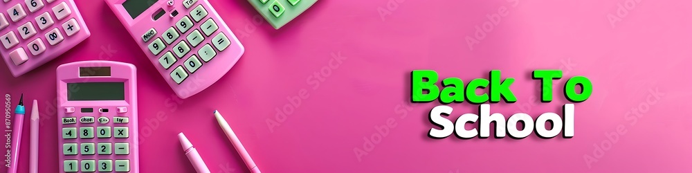 beautiful background with welcome back to school in elegant fonts on solid color background. as concept of Back To school