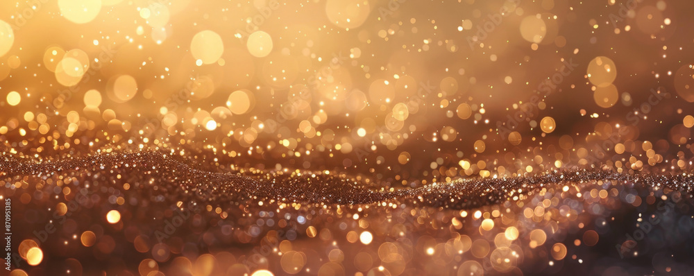 A macro shot of gold glitter particles with selective focus, highlighting the sharp details of the glitter in the foreground while the background blurs into a warm, golden haze. A macro shot of gold glitter particles with selective focus, highlighting the sharp details of the glitter in the foreground while the background blurs into a warm, golden haze.