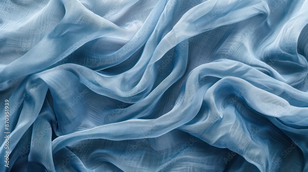 Obraz premium Arctic light blue abstract vintage fabric background for design. Fabric cloth canvas texture. Rough, grain. Matte