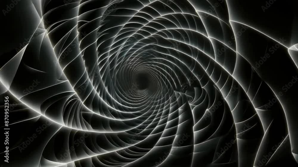 This image shows an abstract spiral pattern with converging lines on a ...