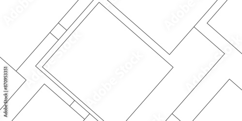 Abstract industrial Design random lines black on white background.Geometric seamless minimalist pattern with straight lines design.luxury black geometric random chaotic lines.squares and triangle line