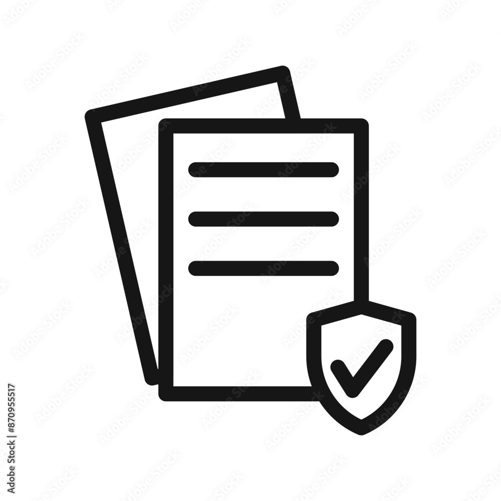data protection icon Black line art vector data protection icon Black line art vector