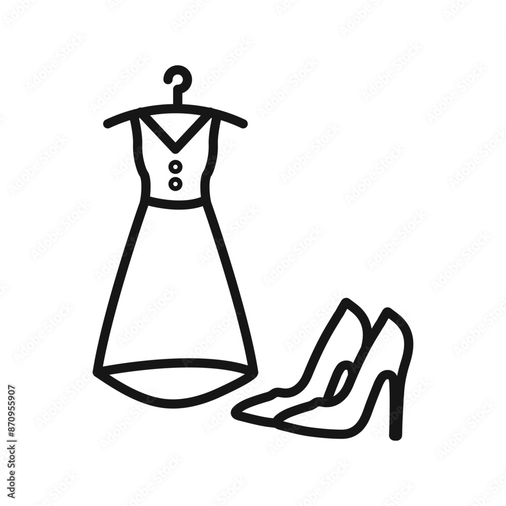 Fashion boutique icon Black line art vector Fashion boutique icon Black line art vector