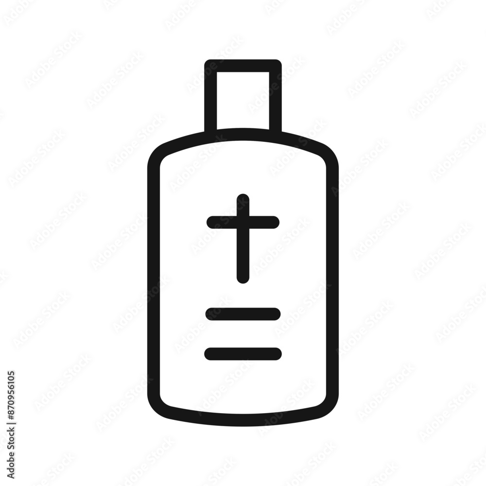 holy water bottle icon Black line art vector holy water bottle icon Black line art vector