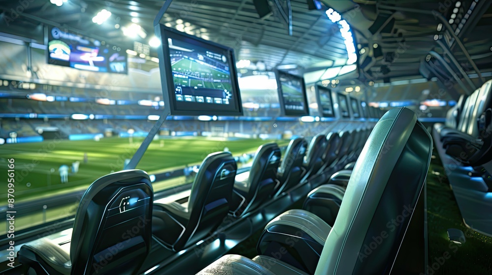 Fototapeta premium touchscreen stadium technology