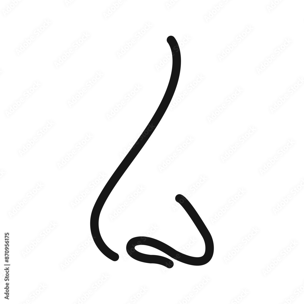 Human nose icon Black line art vector Human nose icon Black line art vector