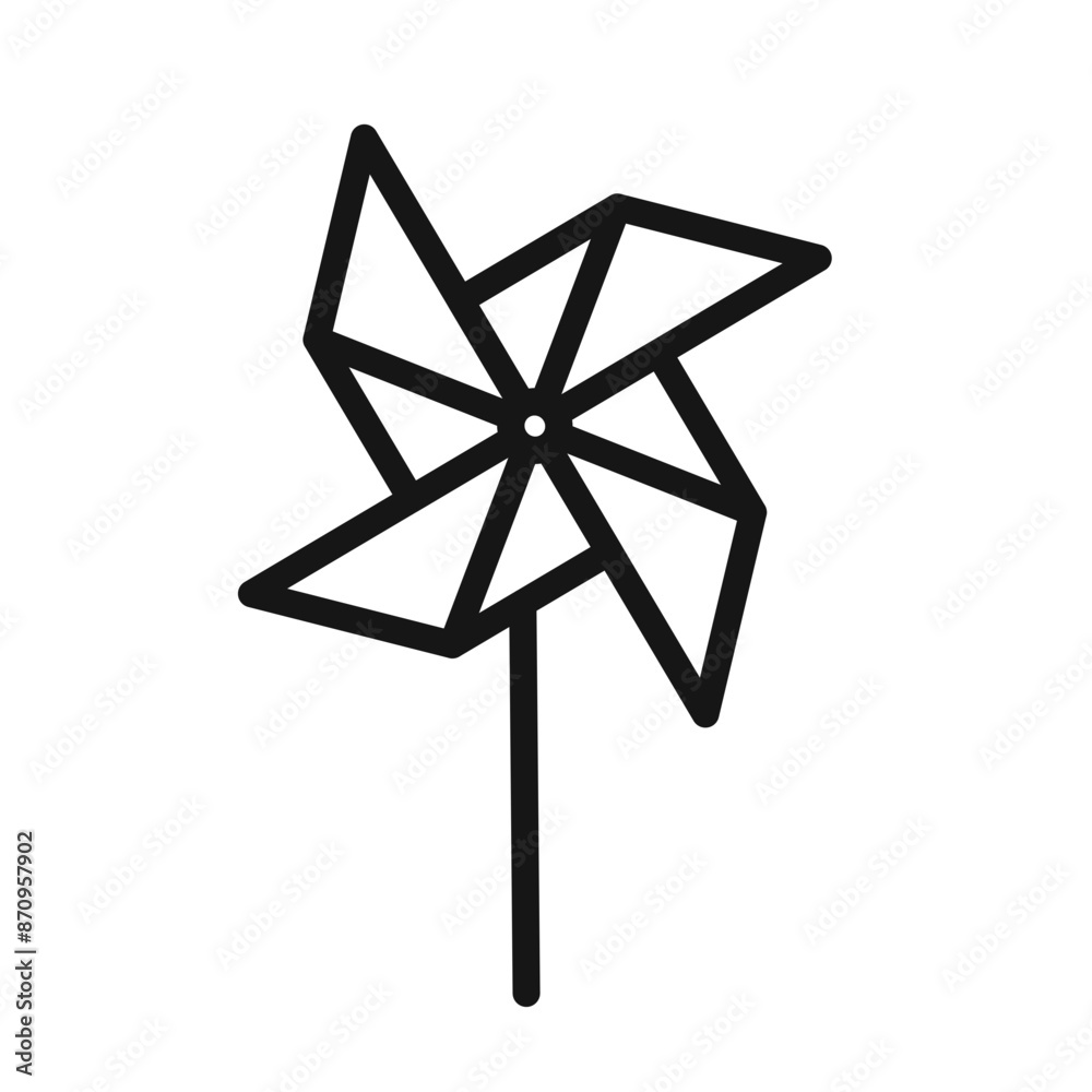 paper Windmill icon Black line art vector paper Windmill icon Black line art vector